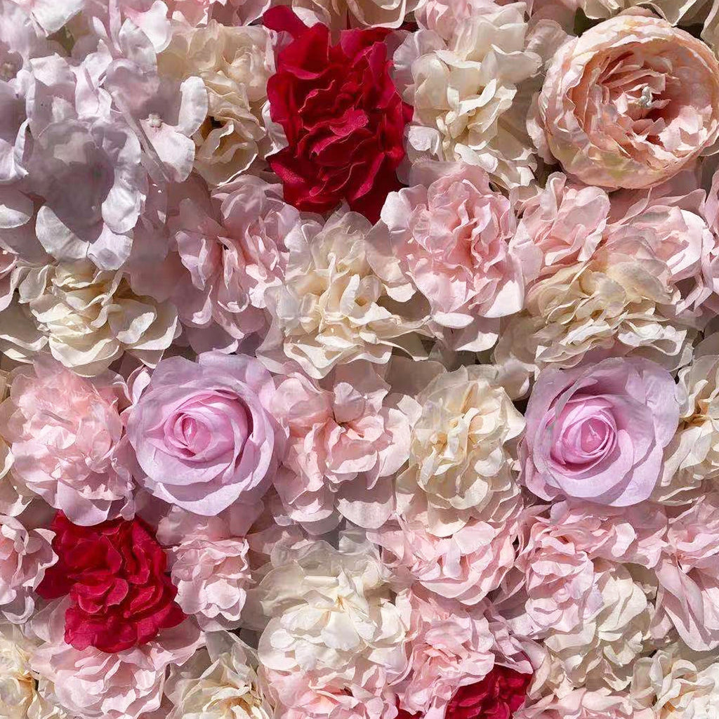 Artificial Flower Wall Panel, Faux Greenery Backdrop for Wedding Party Home Decor, Realistic Fake Plant Wall, Easy to Install And Maintain, Flower Wall, Decoration, Used in Wedding Sites, Photography Buildings, Clothing Stores, Home Walls, Hotels