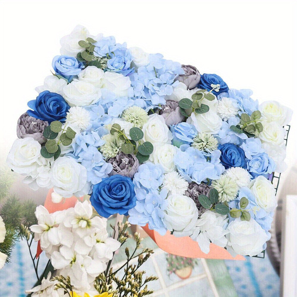 Silk Flower Roses Hanging Wall Panel Wedding Photography Venue Main Road Decor