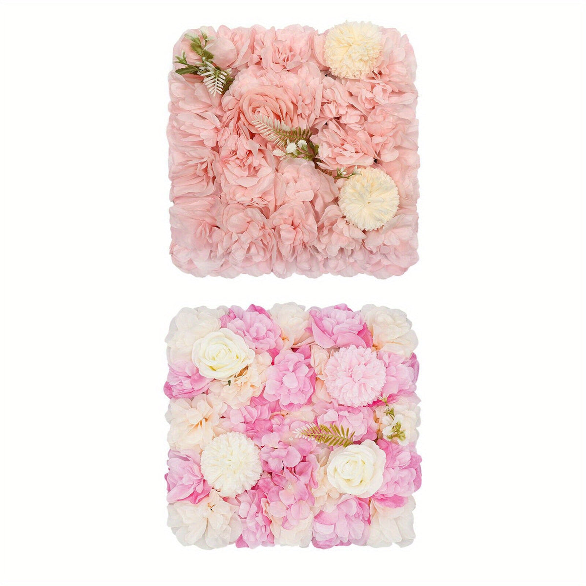 Set of 12 Floral Wall Panels, 15X15 Inch Rose Decor, Artificial Flower Backdrop for Weddings, Parties, And Home Decoration