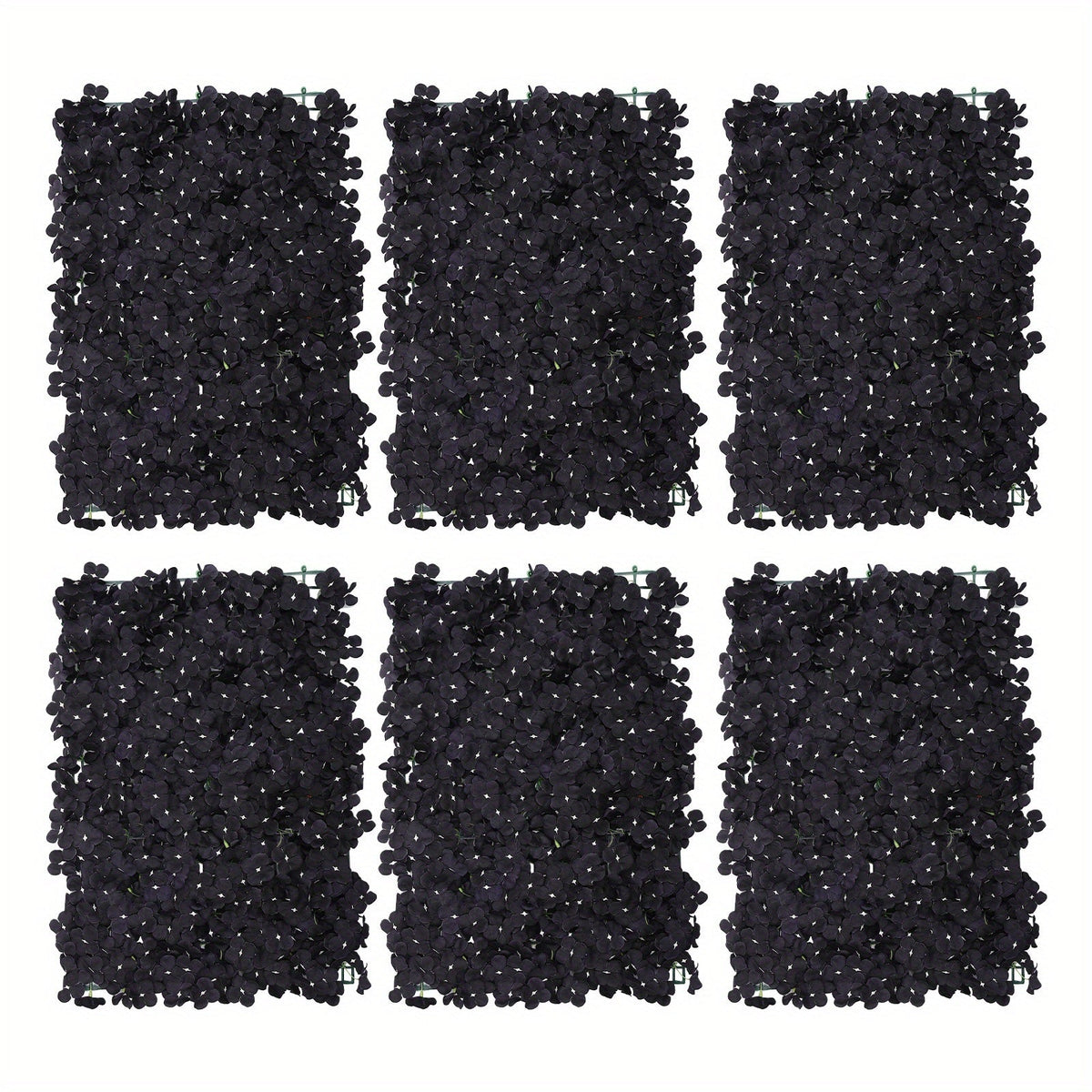 6pcs 23.62x15.75inch Flower Wall Panel -Photobooth Props-Artificial Floral Black Flowers Wall-Valentine's Day Decor-Wall Background Wedding Party Artificial Flowers Decoration
