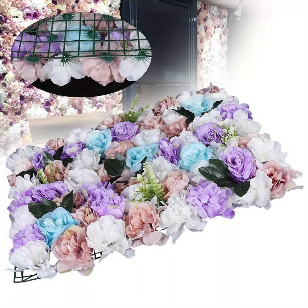 12X Artificial Flower Wall Panel Silk Wedding Party Background Venue Home Decor NEW