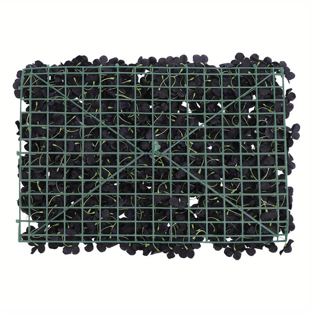 6pcs 23.62x15.75inch Flower Wall Panel -Photobooth Props-Artificial Floral Black Flowers Wall-Valentine's Day Decor-Wall Background Wedding Party Artificial Flowers Decoration