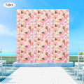 12pcs Artificial Flower Wall Panels Set - Plastic Material, 31ft² Coverage Area - Home, Balcony, Indoor/Outdoor Decoration, Realistic Appearance, Romantic Atmosphere