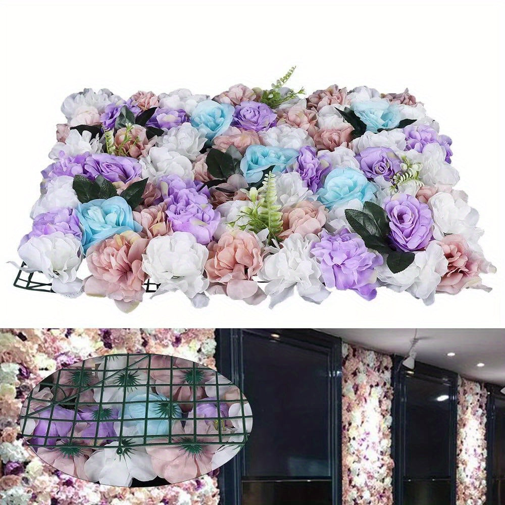 12X Artificial Flower Wall Panel Silk Wedding Party Background Venue Home Decor NEW