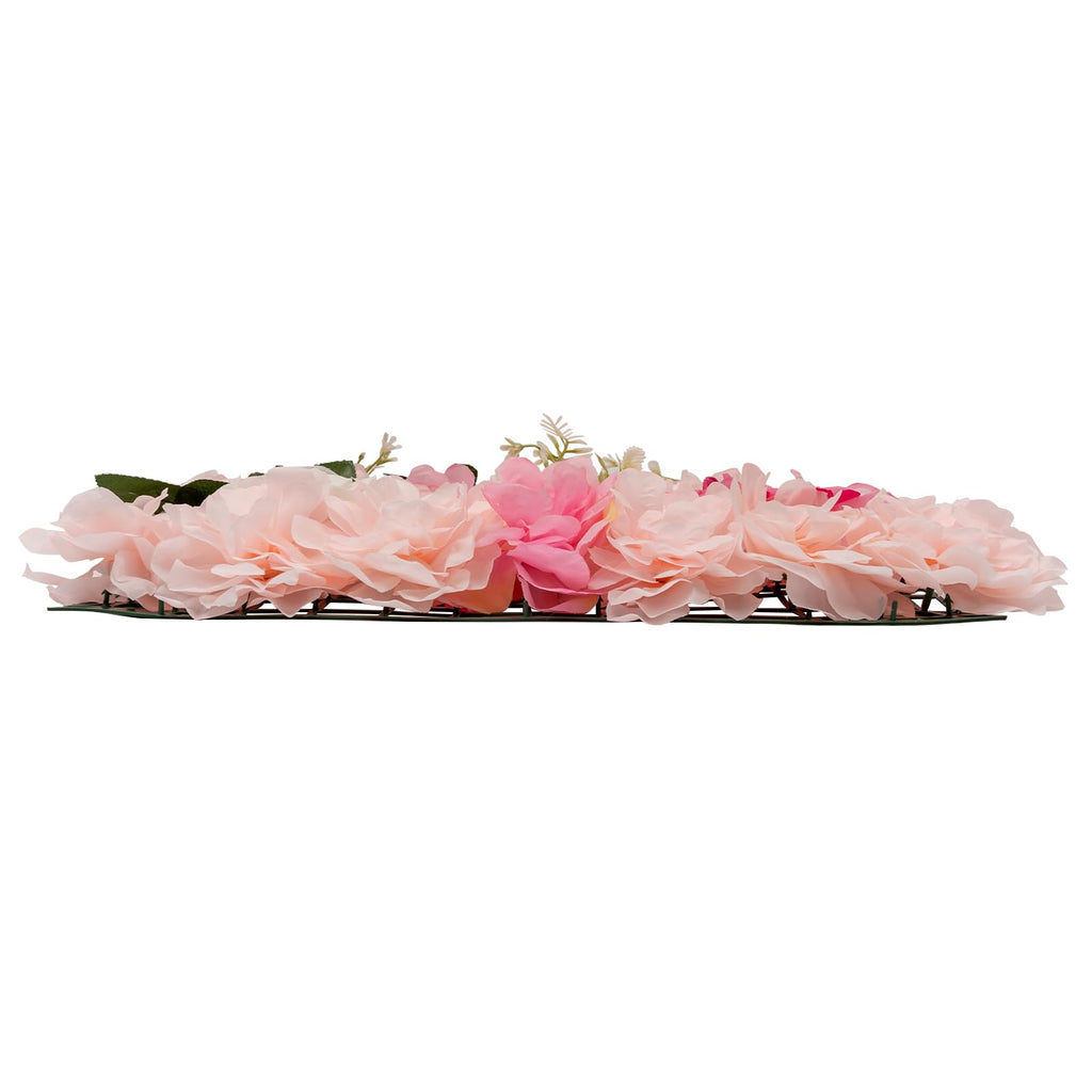 20 Pcs Artificial Floral Backdrop 3D Silk Rose Flower Wall Panel 60x40CM Flower Wall Background Wall-Mount Floral Wall Arrangement for Home Decoration (Light Pink)