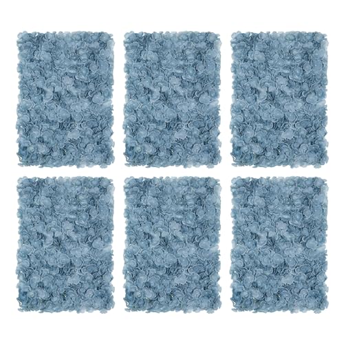 BLOSMON Red Flower Wall Backdrop for Wedding Decor, 12 Pcs, 24 x 16 Inches - Dusty Blue / 12