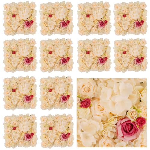3D Flower Wall Backdrop 12 Pcs 15×15 Inch Black Dahlia - Champagne Dahlia / 12PCS-15x15