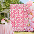 24pcs Flower Wall Panels 15 X 15 Inch 3D Rose Floral Decorative Faux Flower Wall Background for Wedding Home Decoration Background Shop Party Photo Arrangement