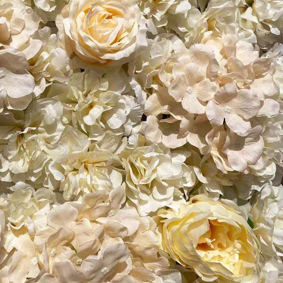 6pcs Plant Wall (15.75*23.62inch) Light Yellow Dahlia + Hydrangea Peony Rose Flower Wall High-Quality Decoration Suitable for Weddings Birthdays Dinner Parties Bridal Showers People Showers Wall Decorations Stores Restaurants Offices Parties
