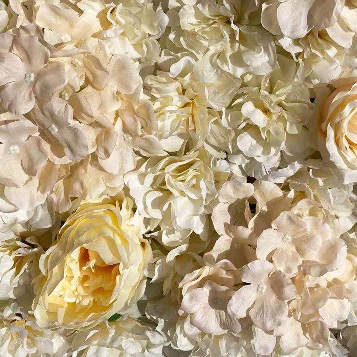 6pcs Plant Wall (15.75*23.62inch) Light Yellow Dahlia + Hydrangea Peony Rose Flower Wall High-Quality Decoration Suitable for Weddings Birthdays Dinner Parties Bridal Showers People Showers Wall Decorations Stores Restaurants Offices Parties