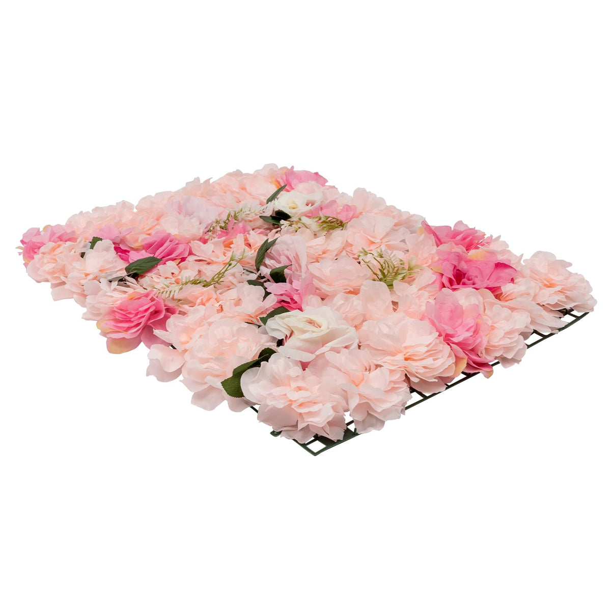 20 Pcs Artificial Floral Backdrop 3D Silk Rose Flower Wall Panel 60x40CM Flower Wall Background Wall-Mount Floral Wall Arrangement for Home Decoration (Light Pink)
