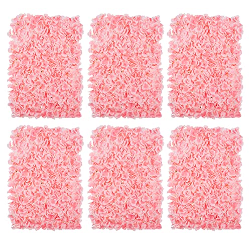 BLOSMON Red Flower Wall Backdrop for Wedding Decor, 12 Pcs, 24 x 16 Inches - Blush / 6