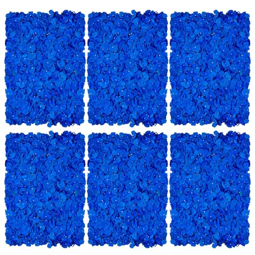 BLOSMON Red Flower Wall Backdrop for Wedding Decor, 12 Pcs, 24 x 16 Inches - Royal Blue / 12
