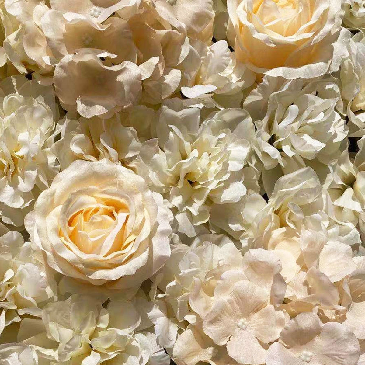 6pcs Plant Wall (15.75*23.62inch) Light Yellow Dahlia + Hydrangea Peony Rose Flower Wall High-Quality Decoration Suitable for Weddings Birthdays Dinner Parties Bridal Showers People Showers Wall Decorations Stores Restaurants Offices Parties