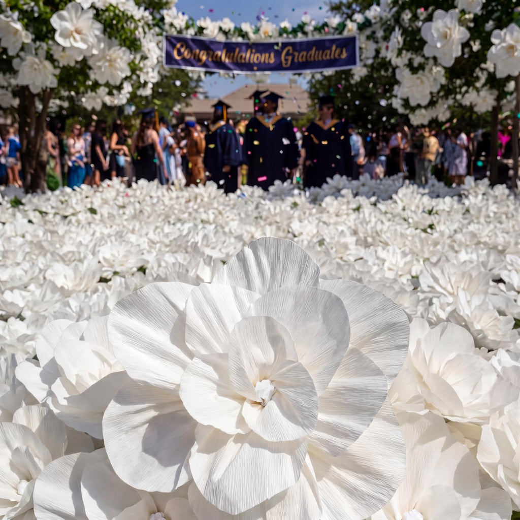 12 Pcs Giant Paper Flowers Artificial Large, White