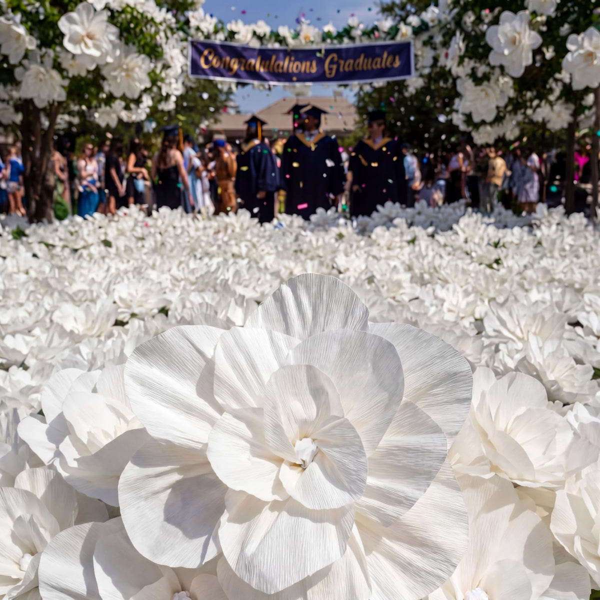 12 Pcs Giant Paper Flowers Artificial Large, White