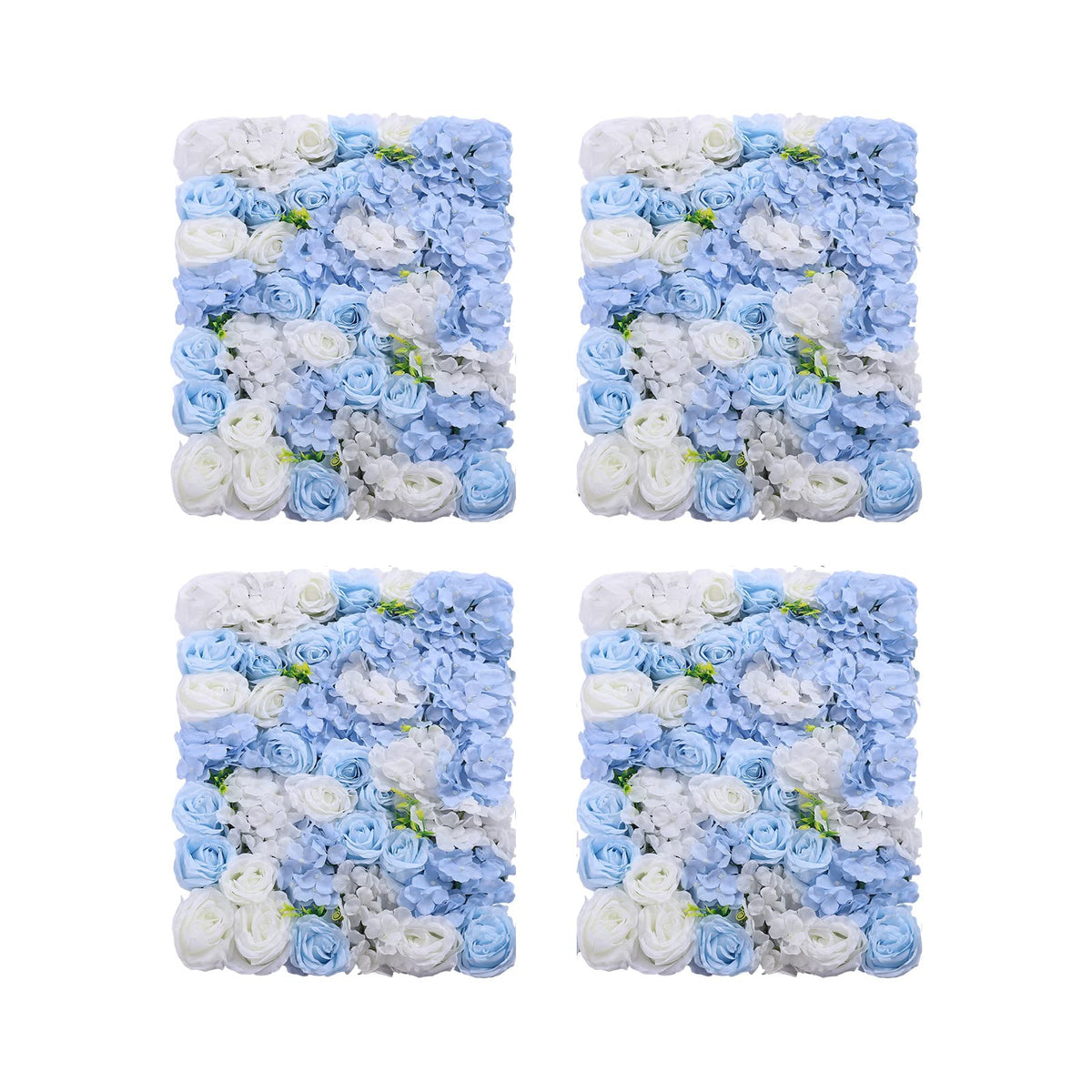Flower Wall Backdrop 6 Panels 24x16 Inch Dusty Blue