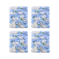LOYALHEARTDY 4 Pack Artificial Flower Wall Panels 24" x 16" Blue & White Faux Hydrangea and Rose Artificial Flower Backdrop Panels for Wedding Party Event Flower Wall Decor