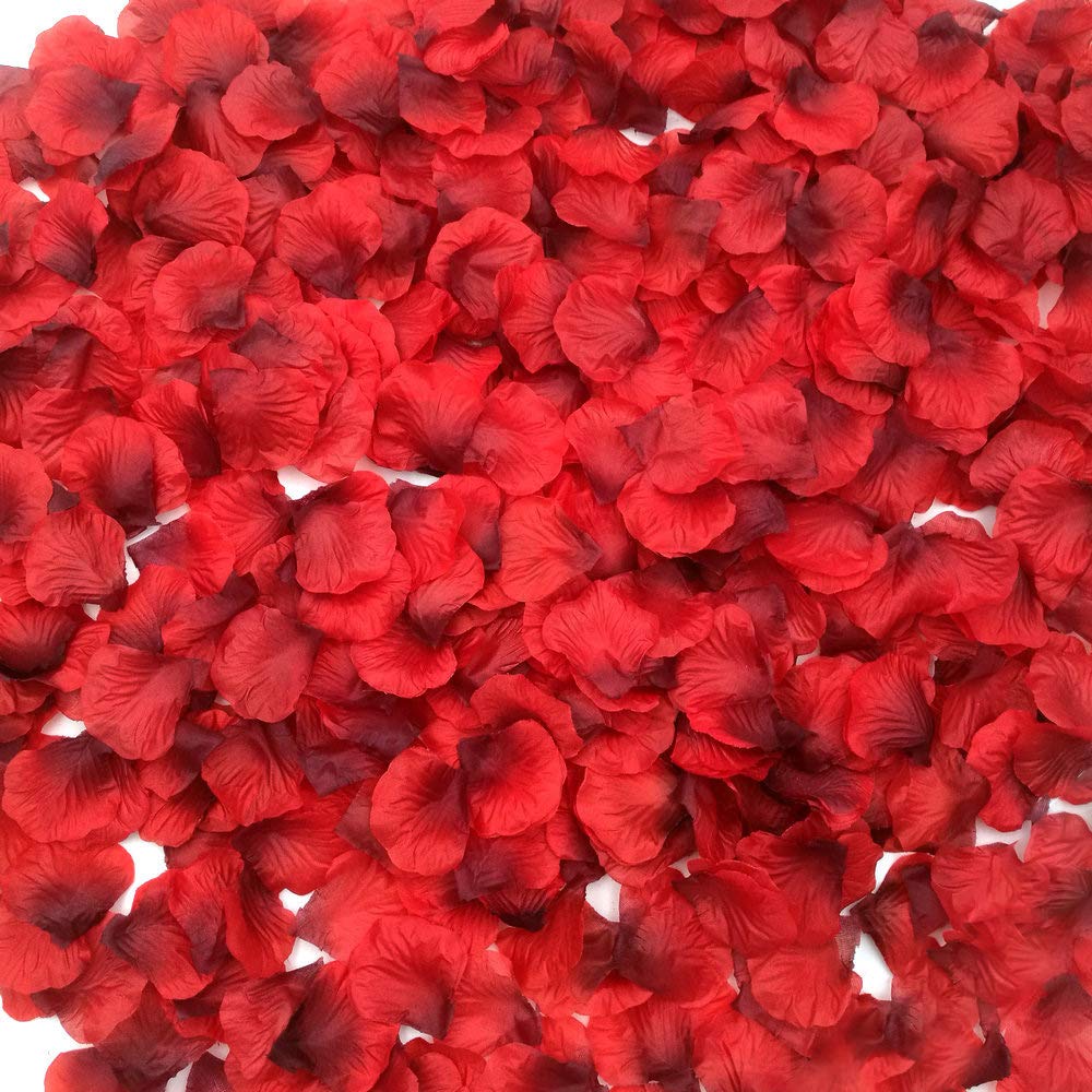 BLOSMON Red Flower Wall Backdrop for Wedding Decor, 12 Pcs, 24 x 16 Inches