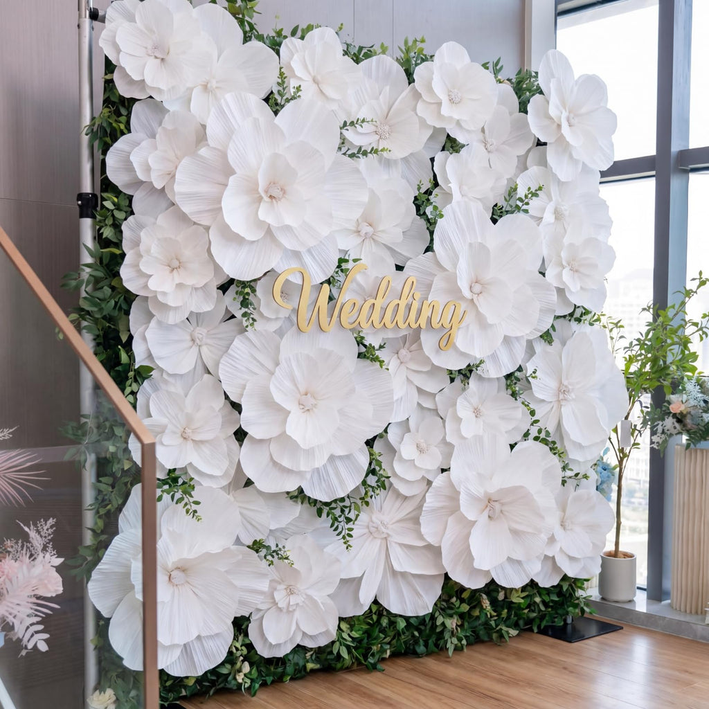 12 Pcs Giant Paper Flowers Artificial Large, White