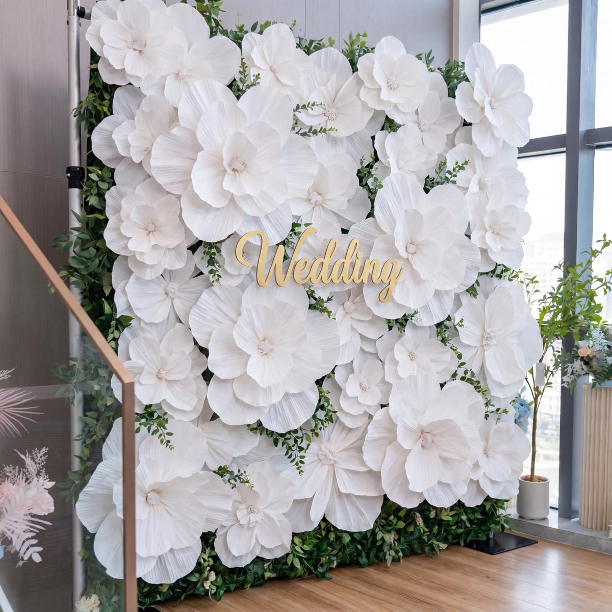 12 Pcs Giant Paper Flowers Artificial Large, White