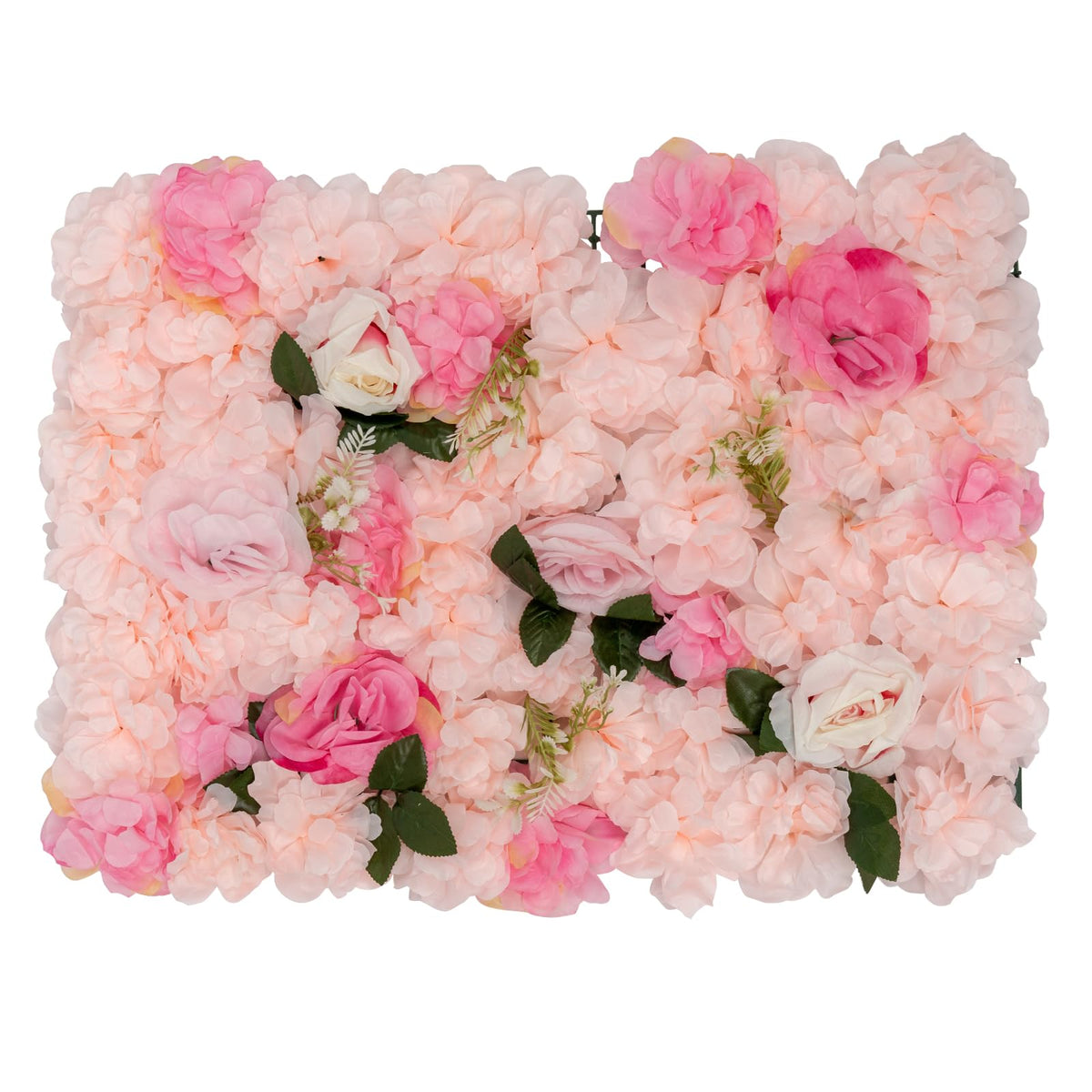 20 Pcs Artificial Floral Backdrop 3D Silk Rose Flower Wall Panel 60x40CM Flower Wall Background Wall-Mount Floral Wall Arrangement for Home Decoration (Light Pink)