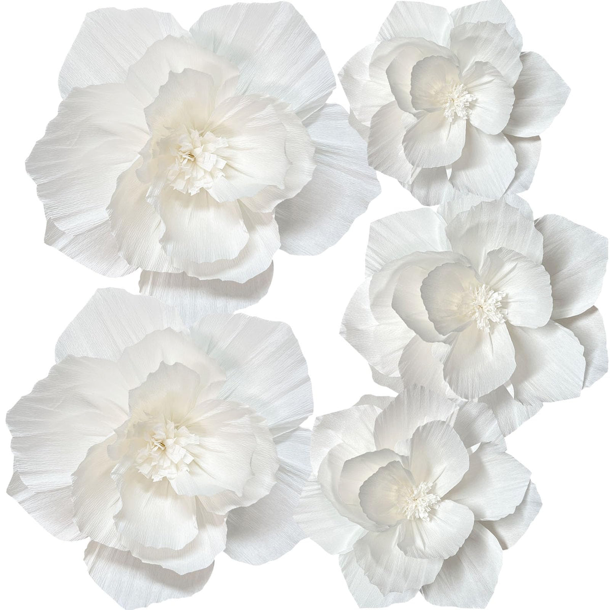 12 Pcs Giant Paper Flowers Artificial Large, White