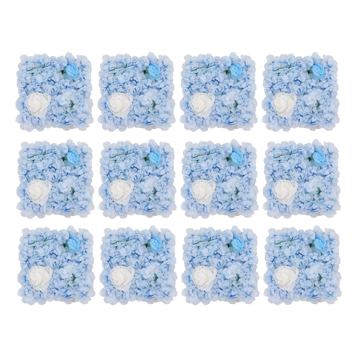 20 Pcs Artificial Floral Backdrop 3D Silk Rose Flower Wall Panel 60x40CM Flower Wall Background Wall-Mount Floral Wall Arrangement for Home Decoration (Light Pink)