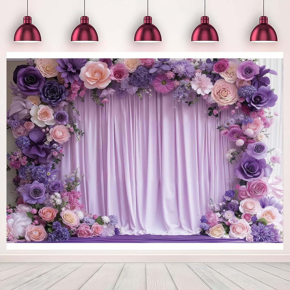 Champagne White Wedding Flower Backdrop 5ftx3.74ft Artificial Floral Backdrop Wall Panels for Bridal Shower Birthday Party Decor