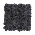 Flower Wall Panels 12PCS Artificial Flowers Decoration Black Fake Rose Wall Background Arrangements Large Silk Floral Backdrop for Indoor And Outdoor Wedding Decor, Party,Villa, Garage,Funeral (12)