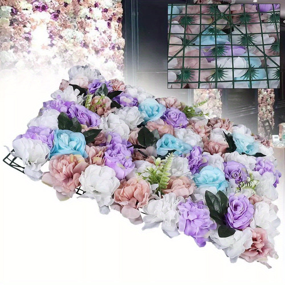 12X Artificial Flower Wall Panel Silk Wedding Party Background Venue Home Decor NEW