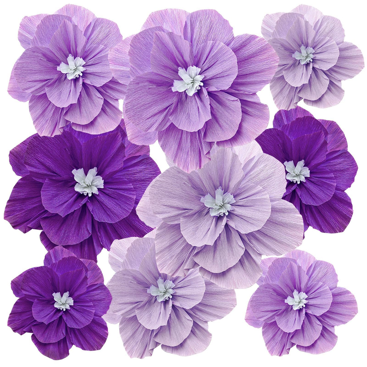 12 Pcs Giant Paper Flowers Artificial Large, White