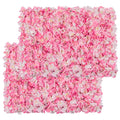 U'Artlines Artificial Flower Wall Panel 4 Pcs Silk Floral Backdrop Pink