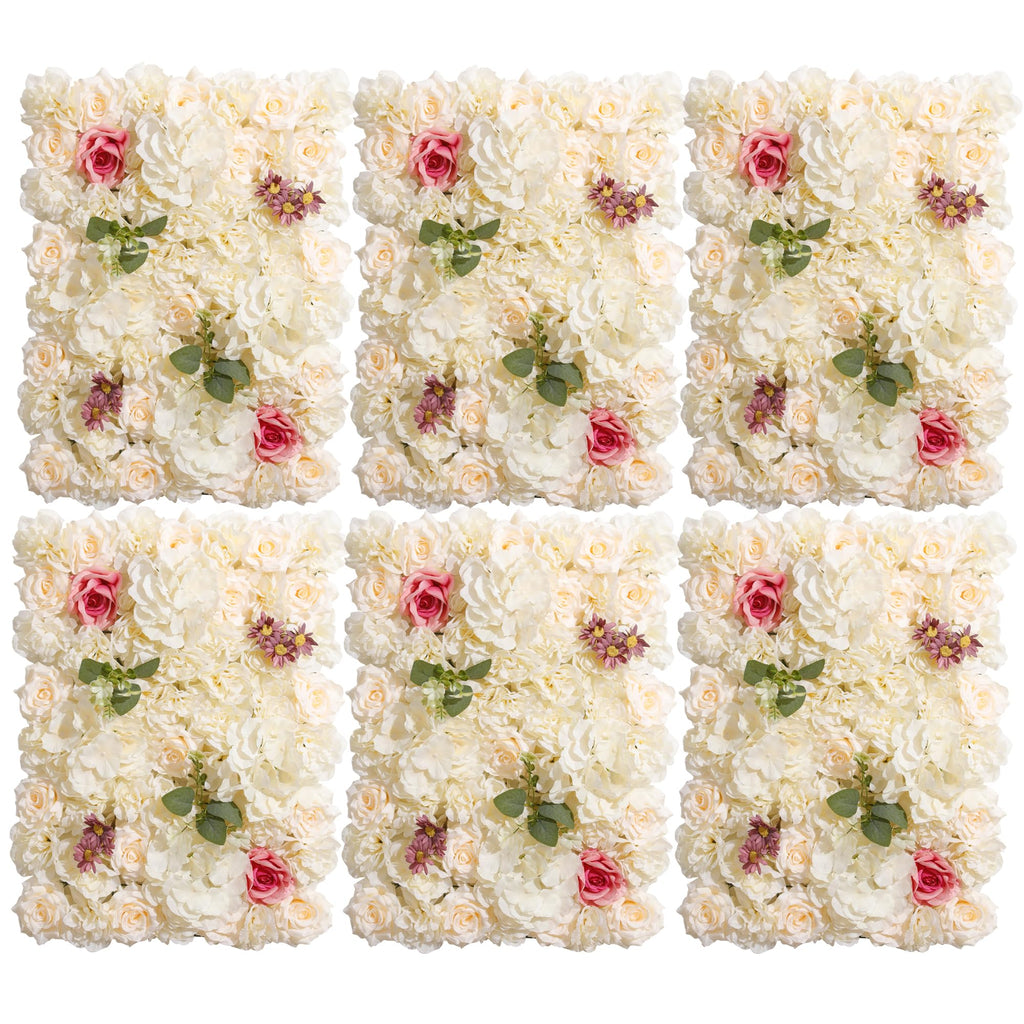 Flower Wall Backdrop12pcs 16.5"x16.5" Floral Wall-Gold