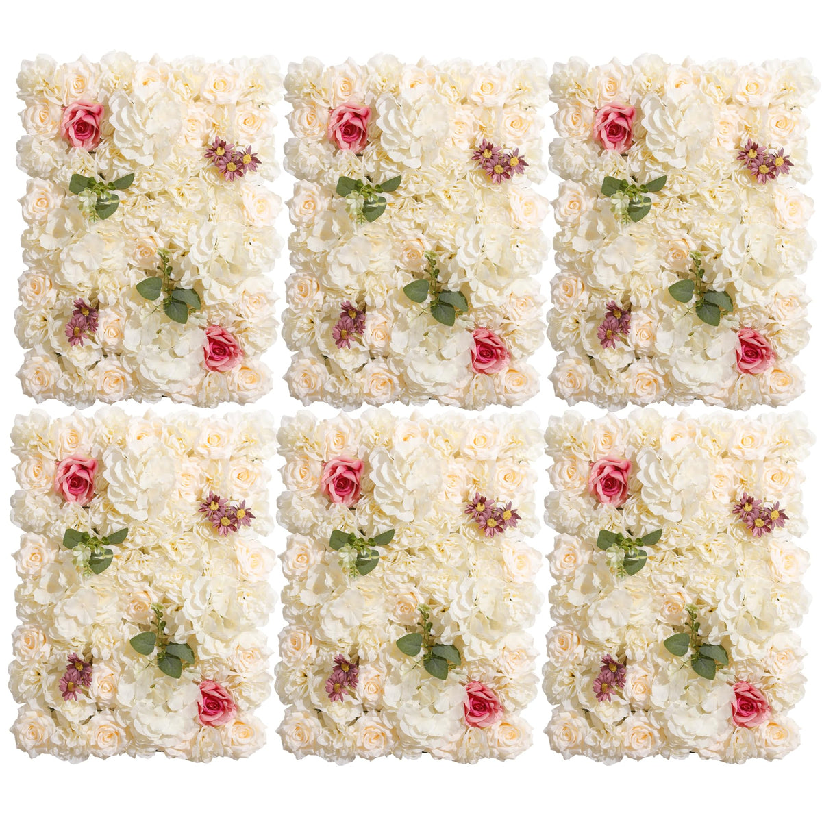 Flower Wall Backdrop12pcs 16.5"x16.5" Floral Wall-Gold