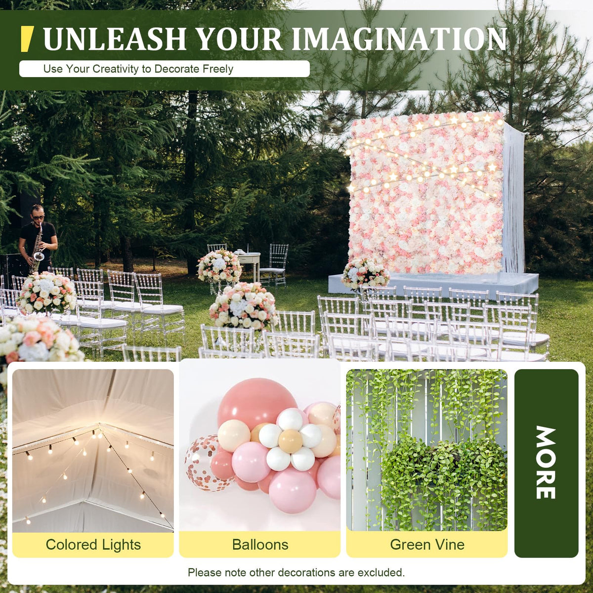 12 Pcs Artificial Flower Wall Panels, 23.6x15.74 Inch Flower Wall Mat Silk Flowers Panels for Wedding Backdrop Outdoor Garden Fence Photo Background Home Party Decor (Pink)