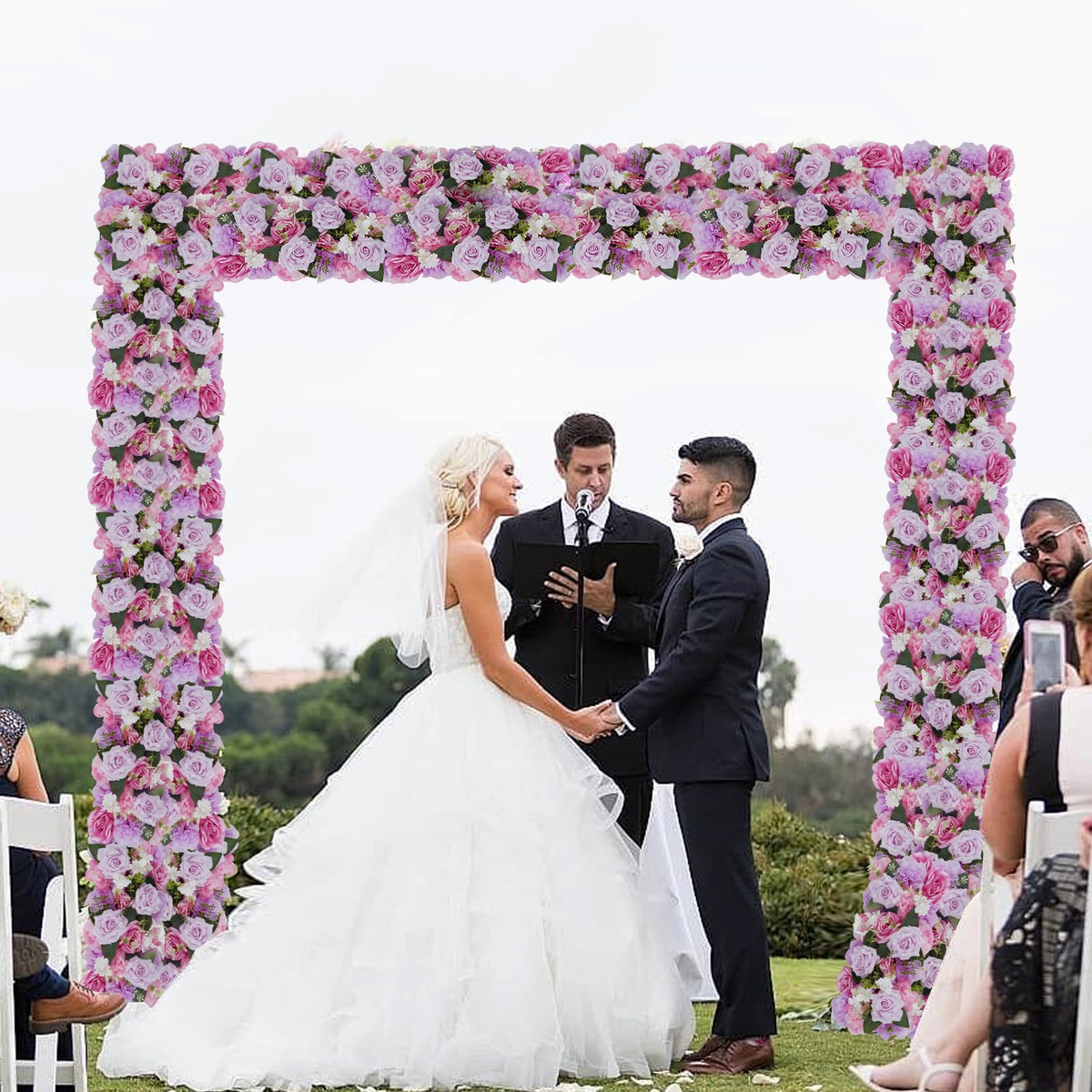 Wedding Arch Decorations 10 PCS 20.47 Inch Pink & Purple