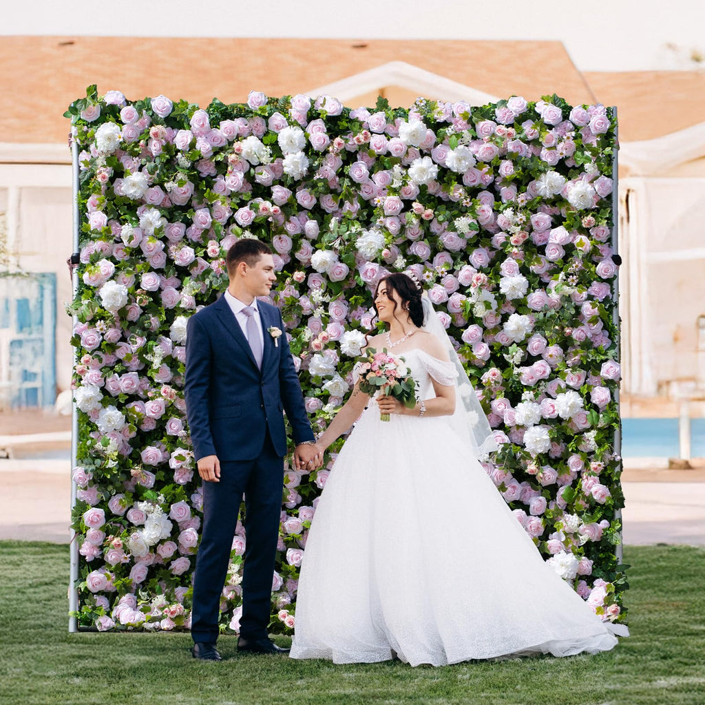 4ft*8ft Artificial Flower Wall Panels, 3D Silk Floral Wall Backdrop