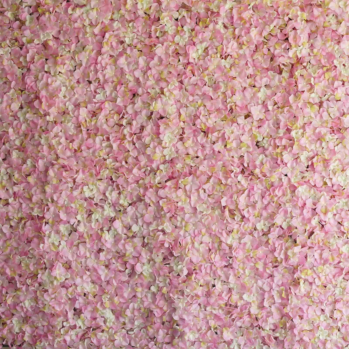 Efavormart 11 Sq ft. | Pink/Cream UV Protected Hydrangea Flower Wall Mat Backdrop - 4 Artificial Panels
