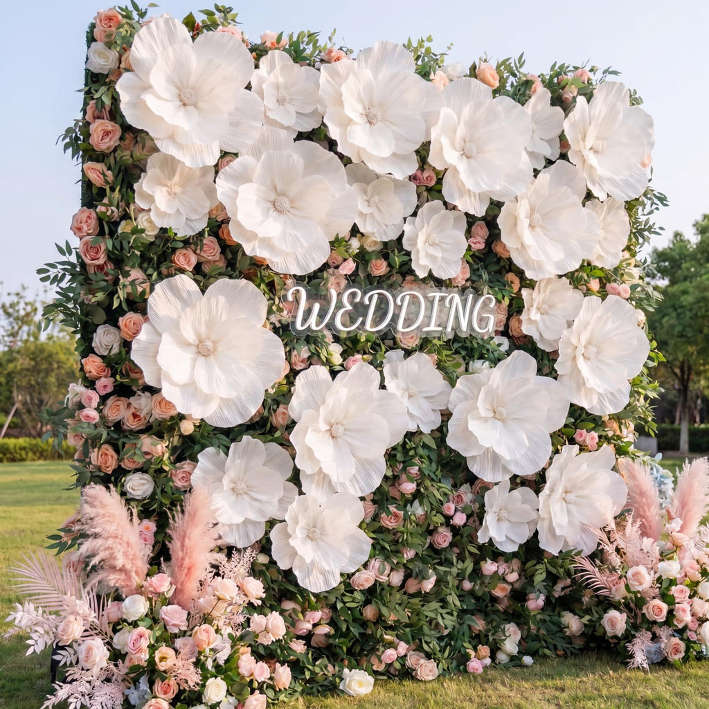 12 Pcs Giant Paper Flowers Artificial Large, White