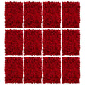 BLOSMON Red Flower Wall Backdrop for Wedding Decor, 12 Pcs, 24 x 16 Inches
