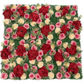Flower Wall 12pcs 23.62/'' X 15.75/'' 0.79/'' Lifelike Rose & Hydrangea Artificial Flowers Panel Silky Fabric Floral Mat Greenery Eucalyptus Backdrop Decor