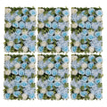 Flower Wall Backdrop 6 Panels 24x16 Inch Dusty Blue