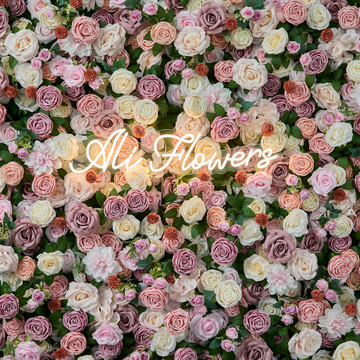 Luxury‌ Artificial Flower Wall Backdrop 5D Silk Purple Rose Flower Panel Wedding Baby Shower Party Birthday Decorative Quick Assembly