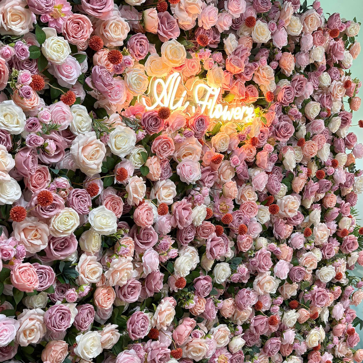 Luxury‌ Artificial Flower Wall Backdrop 5D Silk Purple Rose Flower Panel Wedding Baby Shower Party Birthday Decorative Quick Assembly