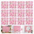 Flower Wall Backdrop 12pcs 16.5"x16.5"Artificial Floral Panels-Pink