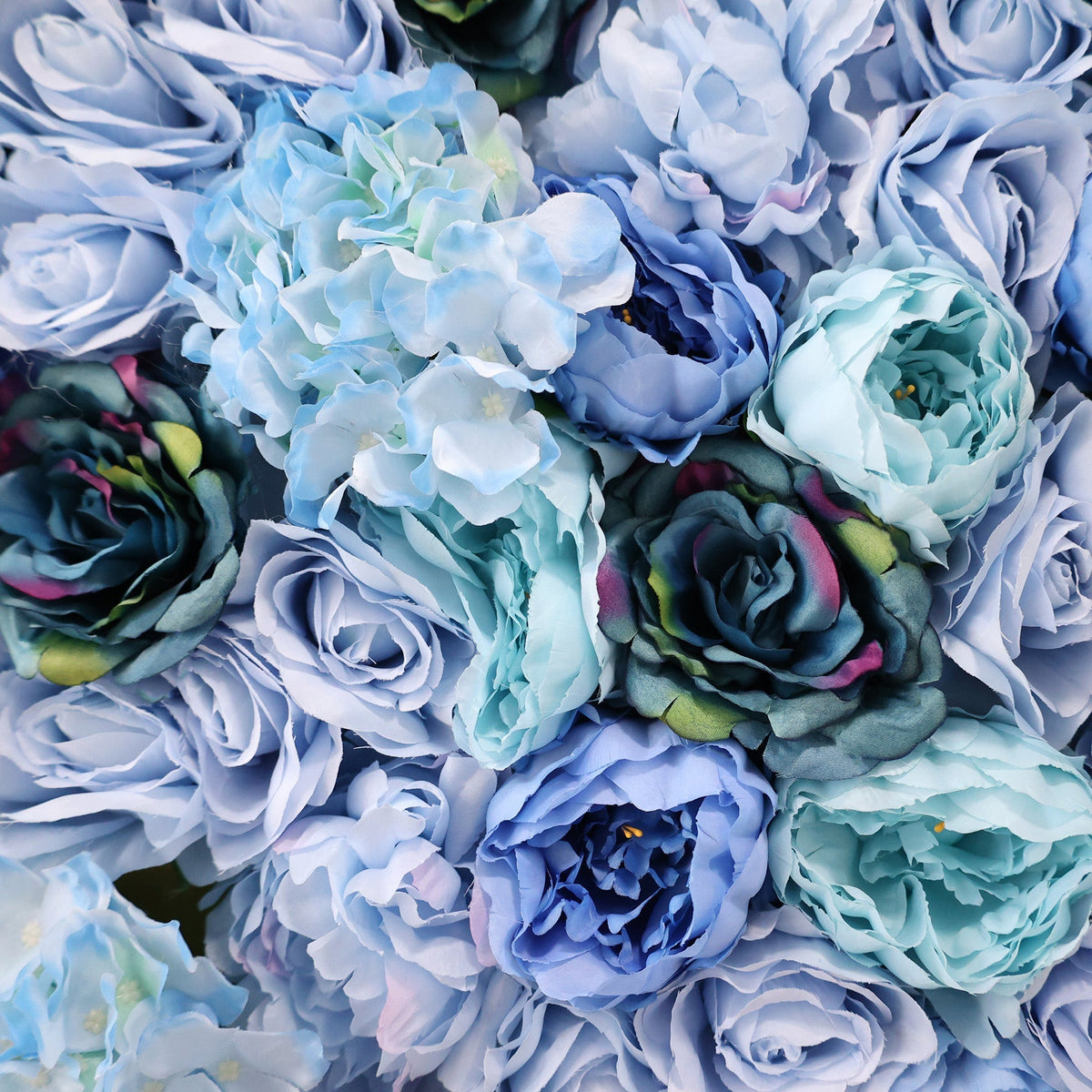 ValarFlowers Blue & Teal Floral Extravaganza Wall: A Captivating. Ocean-Inspired Masterpiece for Memorable Celebrations-VF-549 | Wedding & Celebration Collection