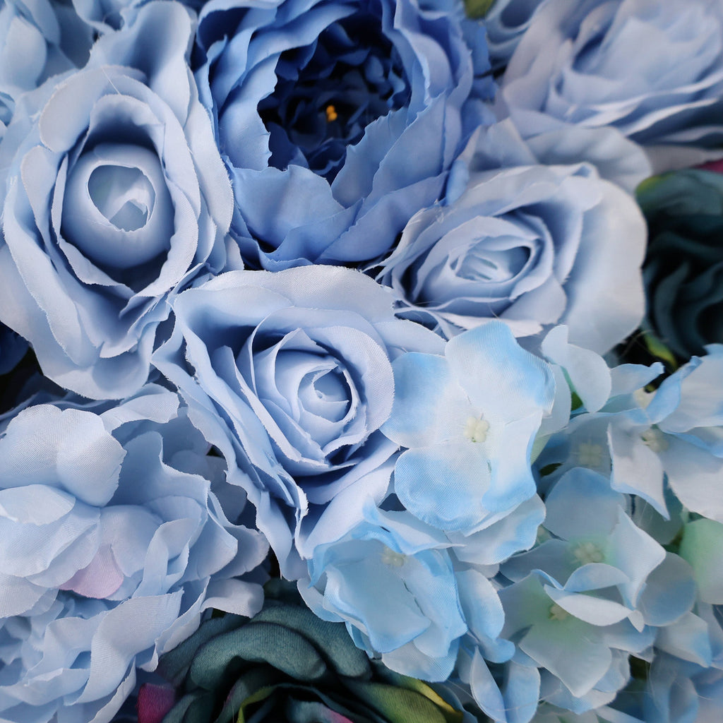 ValarFlowers Blue & Teal Floral Extravaganza Wall: A Captivating. Ocean-Inspired Masterpiece for Memorable Celebrations-VF-549 | Wedding & Celebration Collection