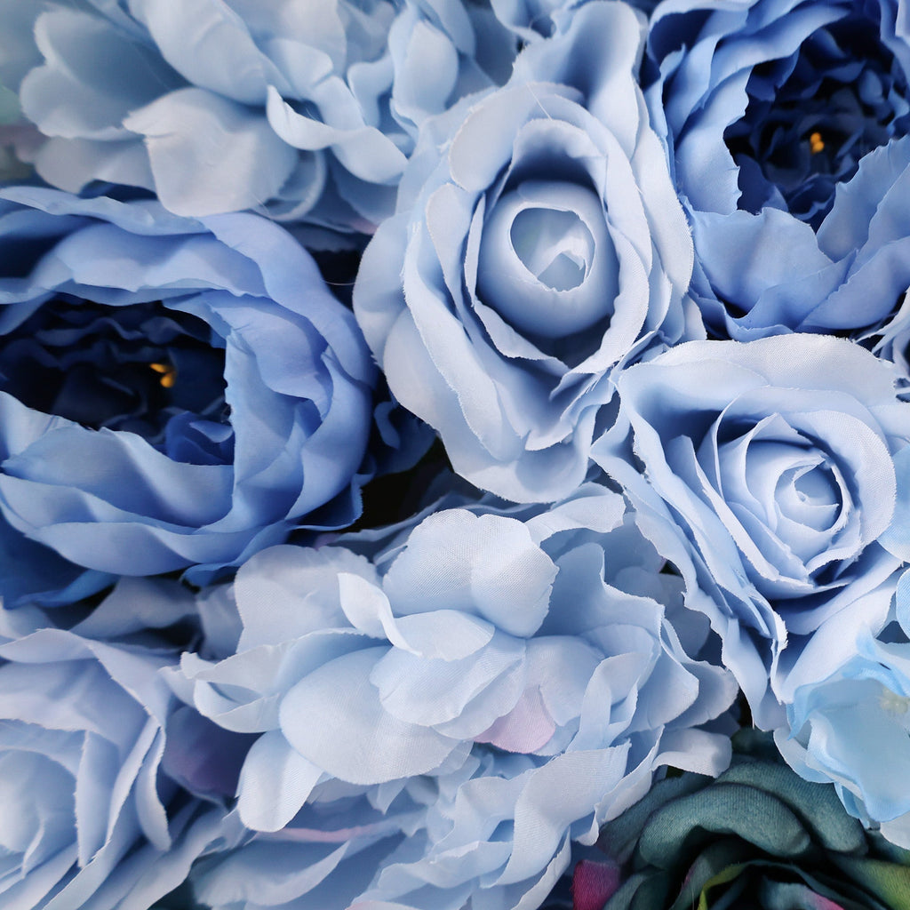 ValarFlowers Blue & Teal Floral Extravaganza Wall: A Captivating. Ocean-Inspired Masterpiece for Memorable Celebrations-VF-549 | Wedding & Celebration Collection