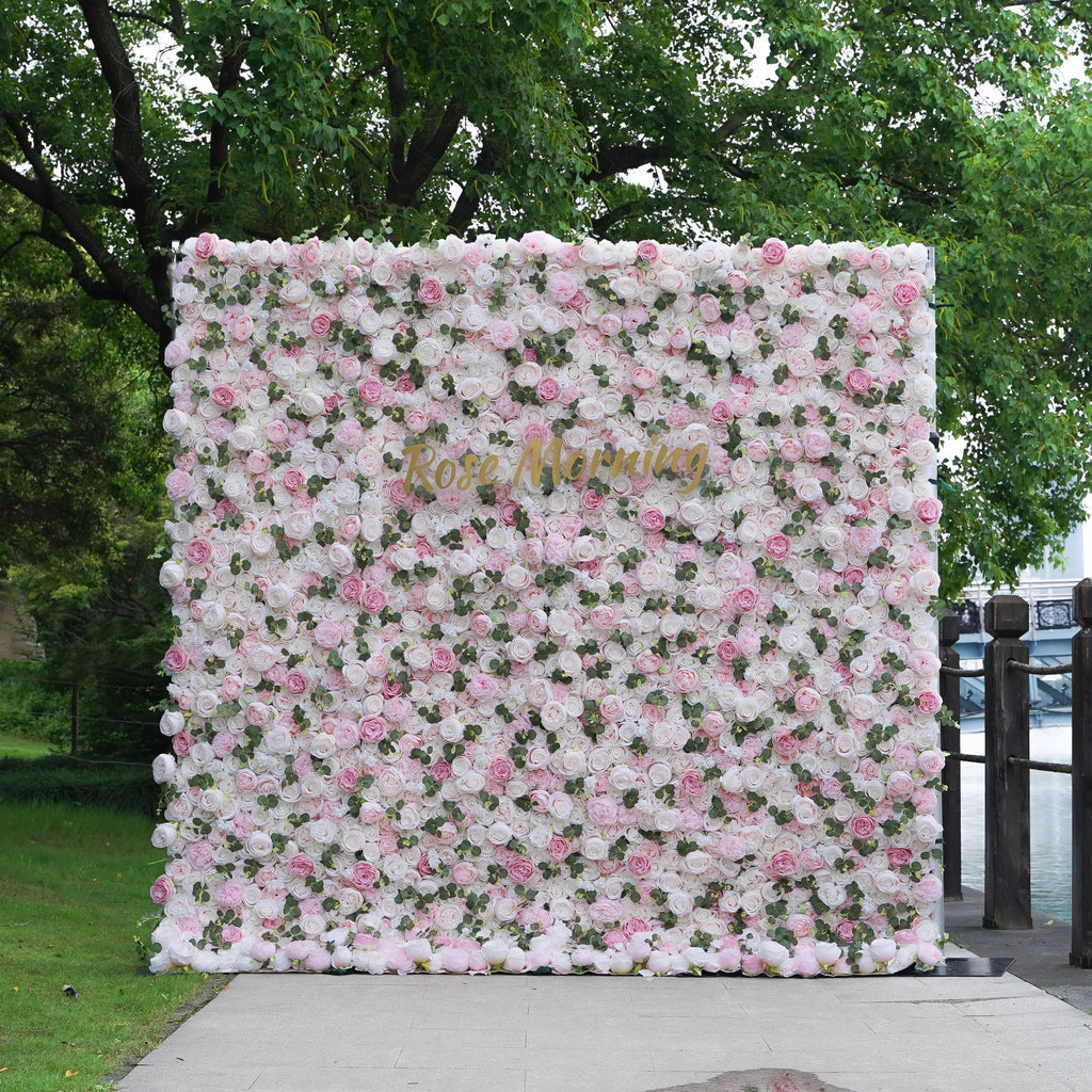 Cathy：4D Fabric Artificial rolling up curtain flower wall Free Shipping